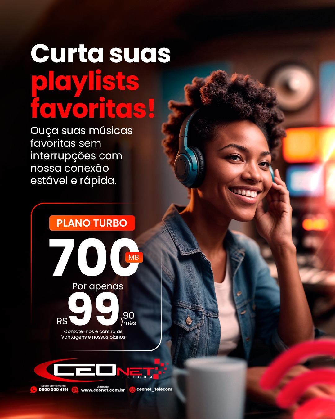 Pessoa ouvindo música
